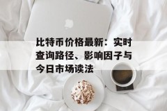比特币价格最新：实时查询路径、影响因子与今日市场读法