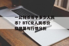 一比特币等于多少人民币？BTC兑人民币价格换算与行情分析
